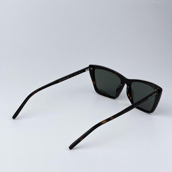 Saint Laurent SL737 MICA THIN 002 Men BRAND NEW Sunglasses Havana Grey Cat Eye - Picture 5 of 12